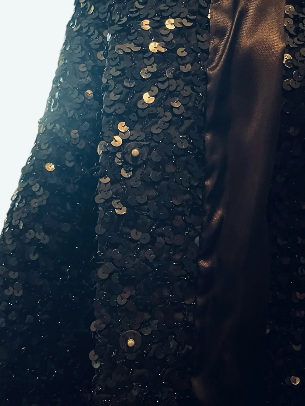 Vintage Sequin 2-Piece Evening Set with Marabou Cuffs